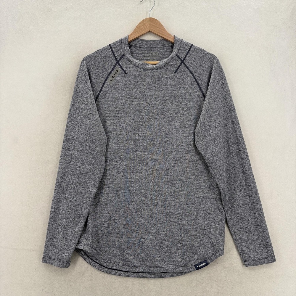 Legends Enzo Long Sleeve Tee Shirt Mens Medium Gray Long Sleeve Lightweight Gym